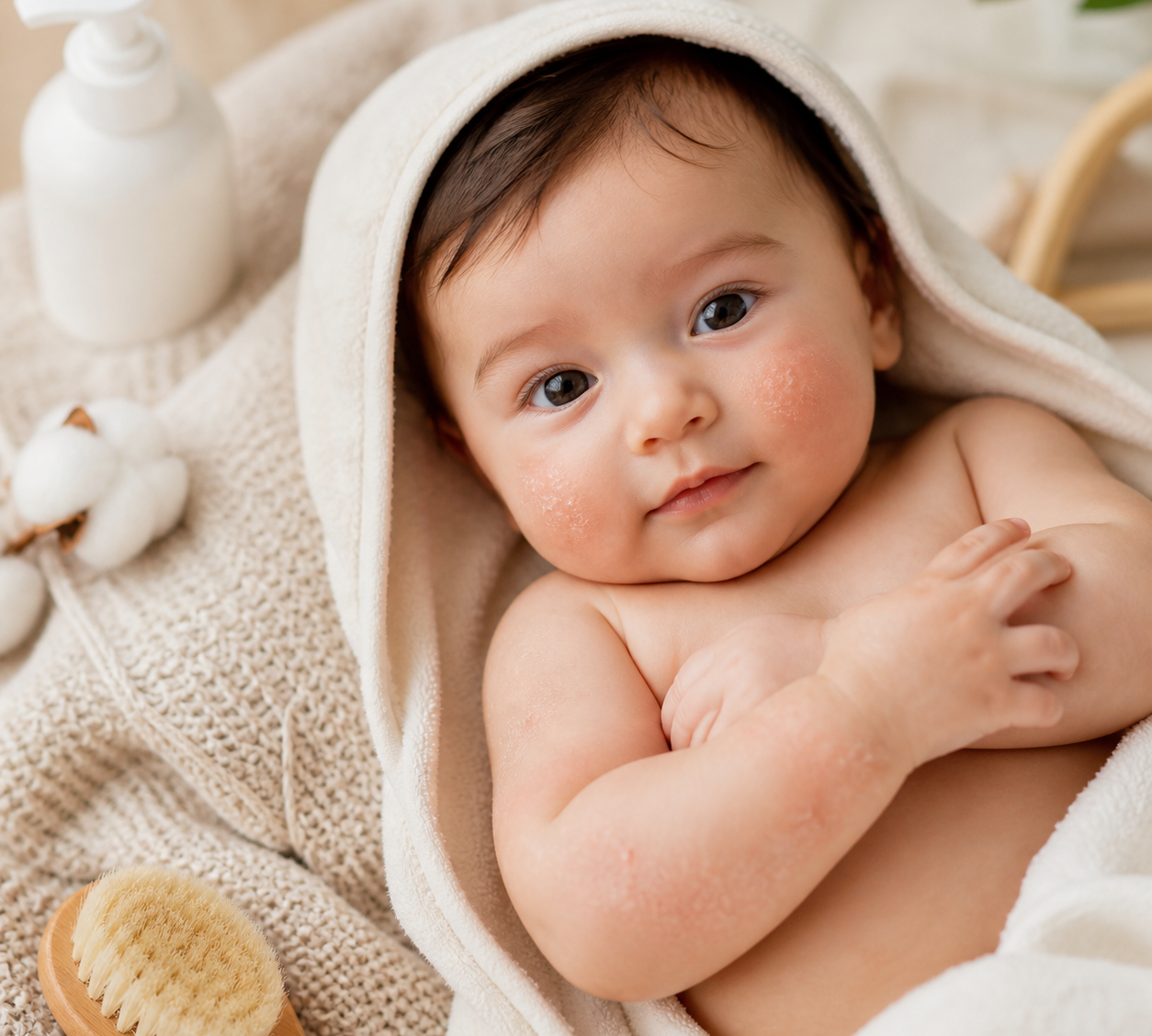 👶 Peau sèche chez bébé : causes et solutions douces