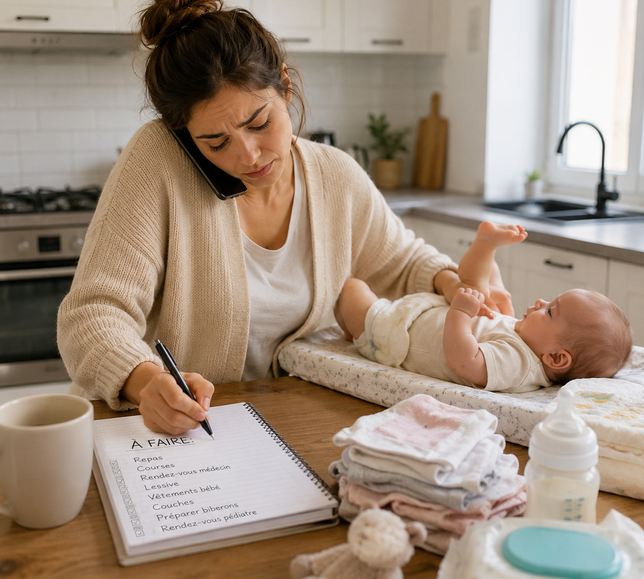 La charge mentale des mamans : avez-vous déjà eu l’impression que votre cerveau ne s’arrête jamais ?