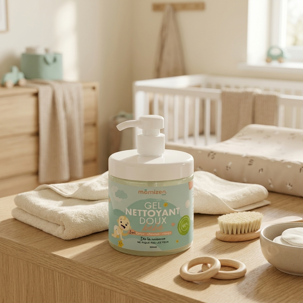 Gel Nettoyant Doux Bébé Mamizen 3en1 – 500ml