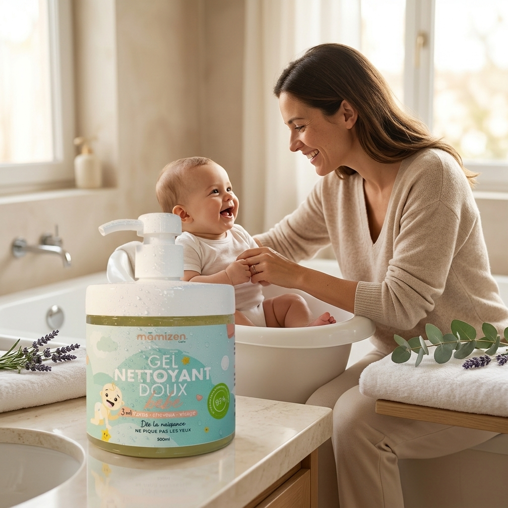 Gel Nettoyant Doux Bébé Mamizen 3en1 – 500ml
