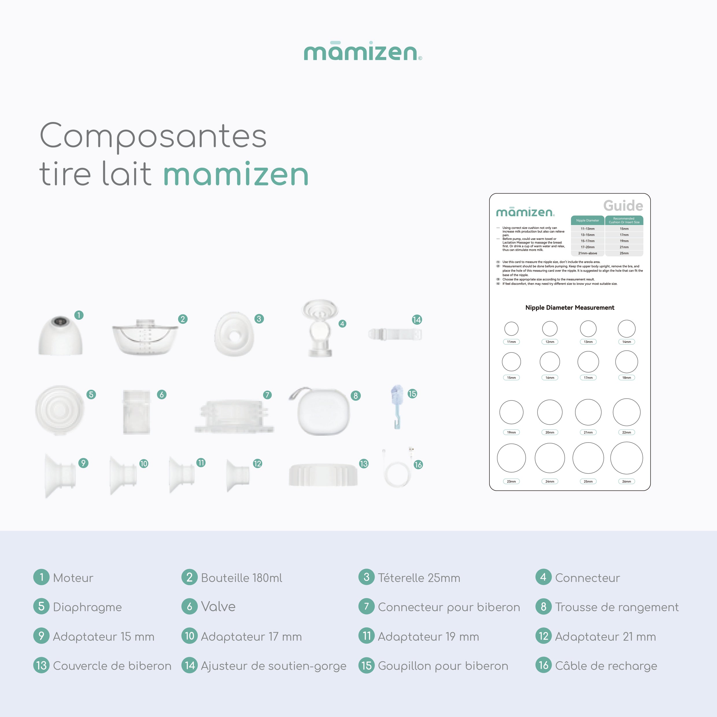 Mamizen Tire-lait électrique mains libres – S-Smart