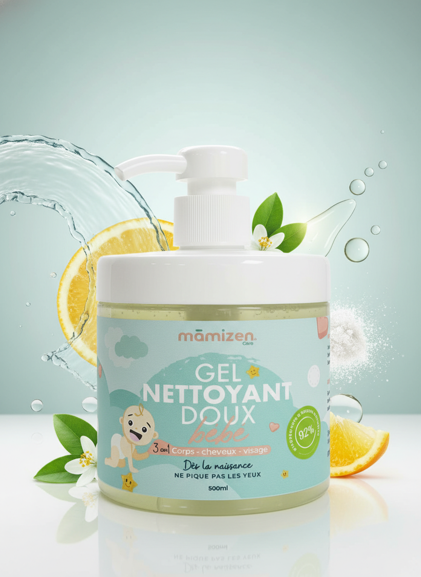 Gel Nettoyant Doux Bébé – Soin 3 en 1