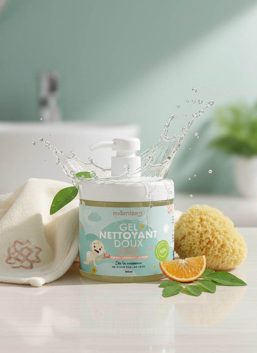 Gel Nettoyant Doux Bébé – Soin 3 en 1