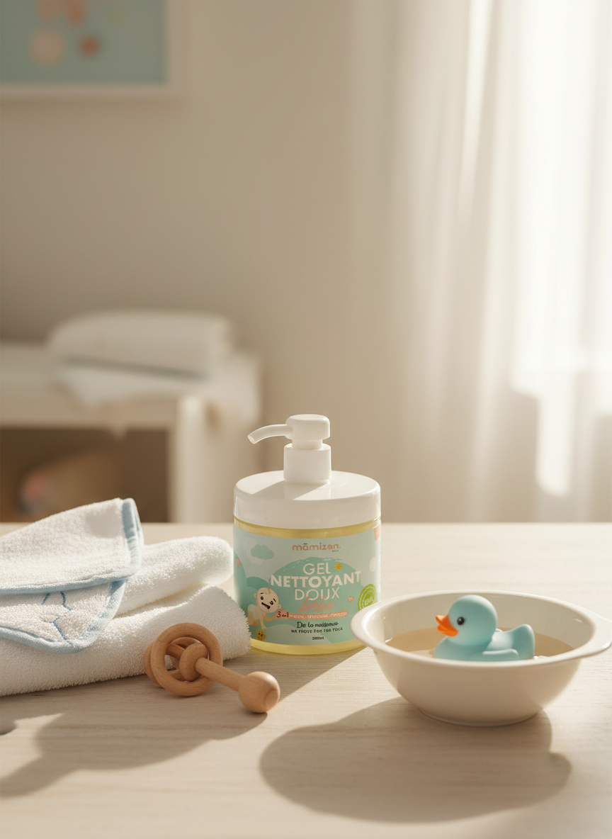 Gel Nettoyant Doux Bébé – Soin 3 en 1